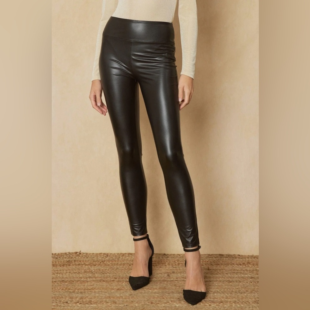NWT — High Waisted Faux Leather Leggings — Revamped